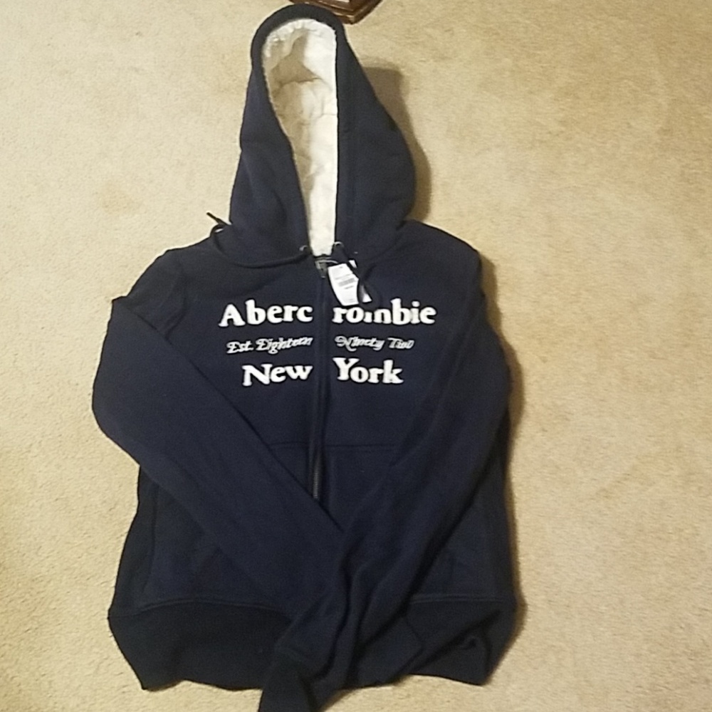 Abercrobie and Fitch lined hoodie. Brand new.